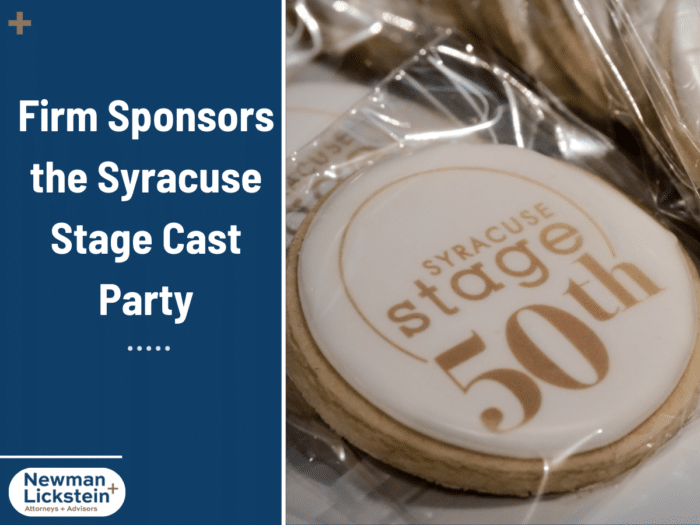 Firm Sponsors the Syracuse Stage Cast Party