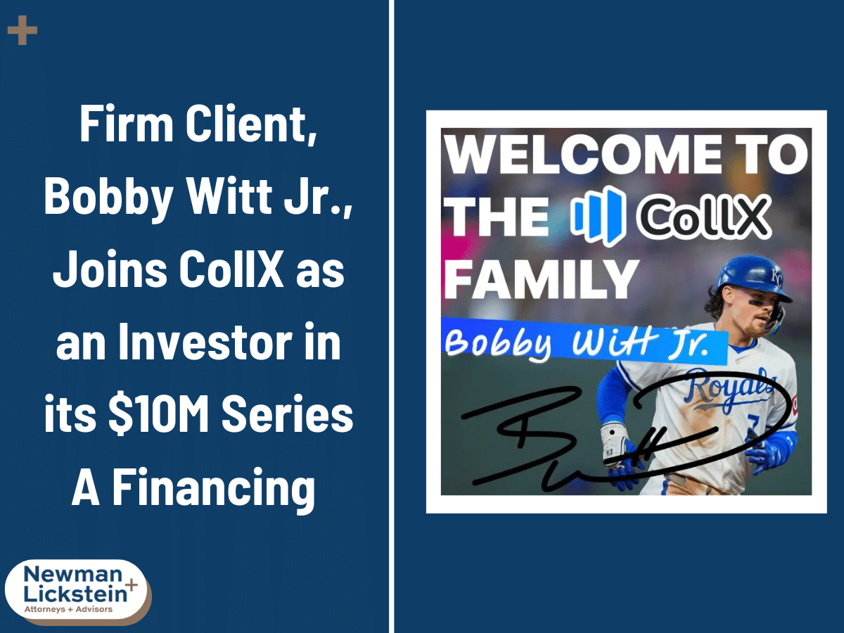 Firm Client, Bobby Witt Jr., Joins CollX as an Investor in its $10M Series A Financing